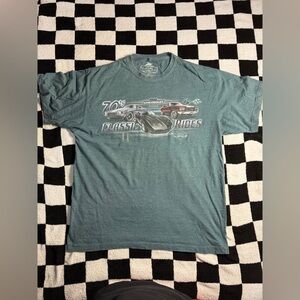 Newport Blue Men's XL Short Sleeve 70's Classic Rides Cars Graphic T-Shirt Blues